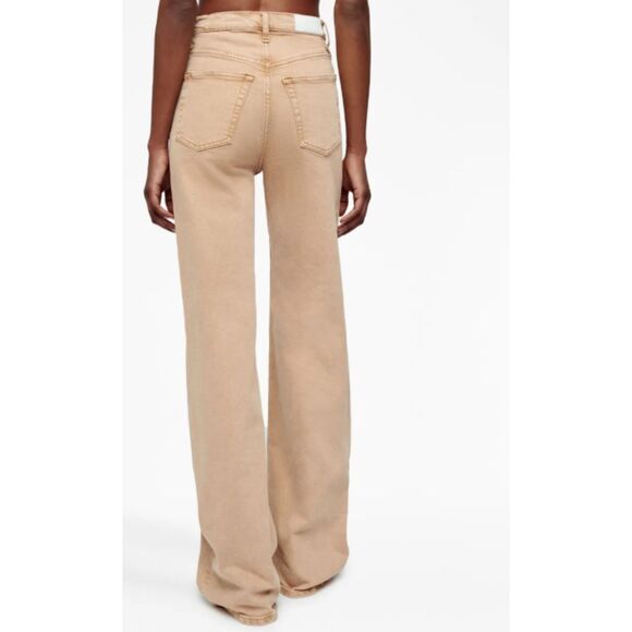 Re/Done Comfort Stretch Tan high-waisted straight-leg jeans Size 27 - Picture 2 of 5
